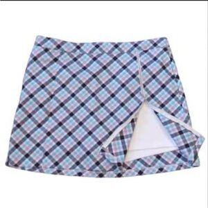 NWOT Lady Hagen Golf Skort (US 4) *Plaid With Side Zipper Décor